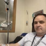 Mike in the chemo chair